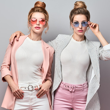 Two Girls with Glasses